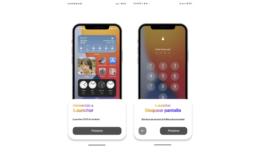 Launcher estilo iPhone iOS 16 para Android 2023